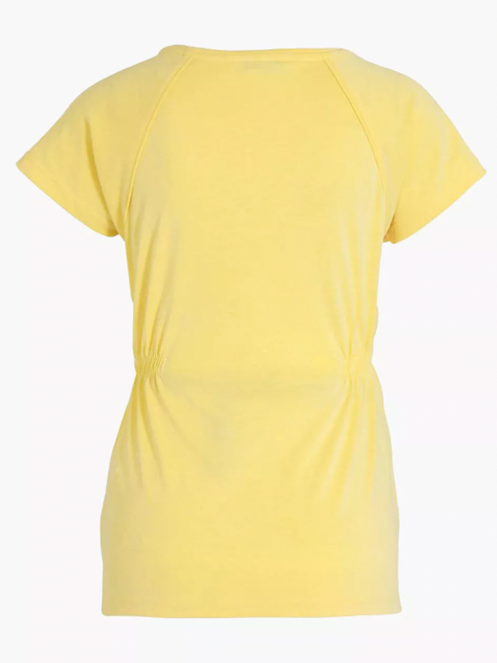T-shirt de grossesse jaune au touché cupro