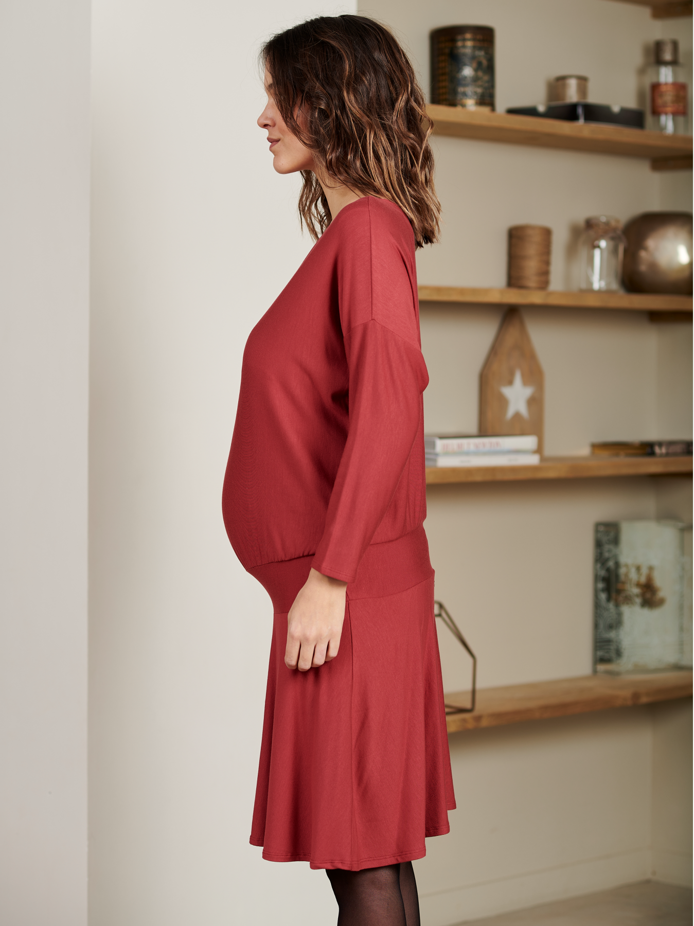Robe de grossesse et d'allaitement Hayat Hibiscus