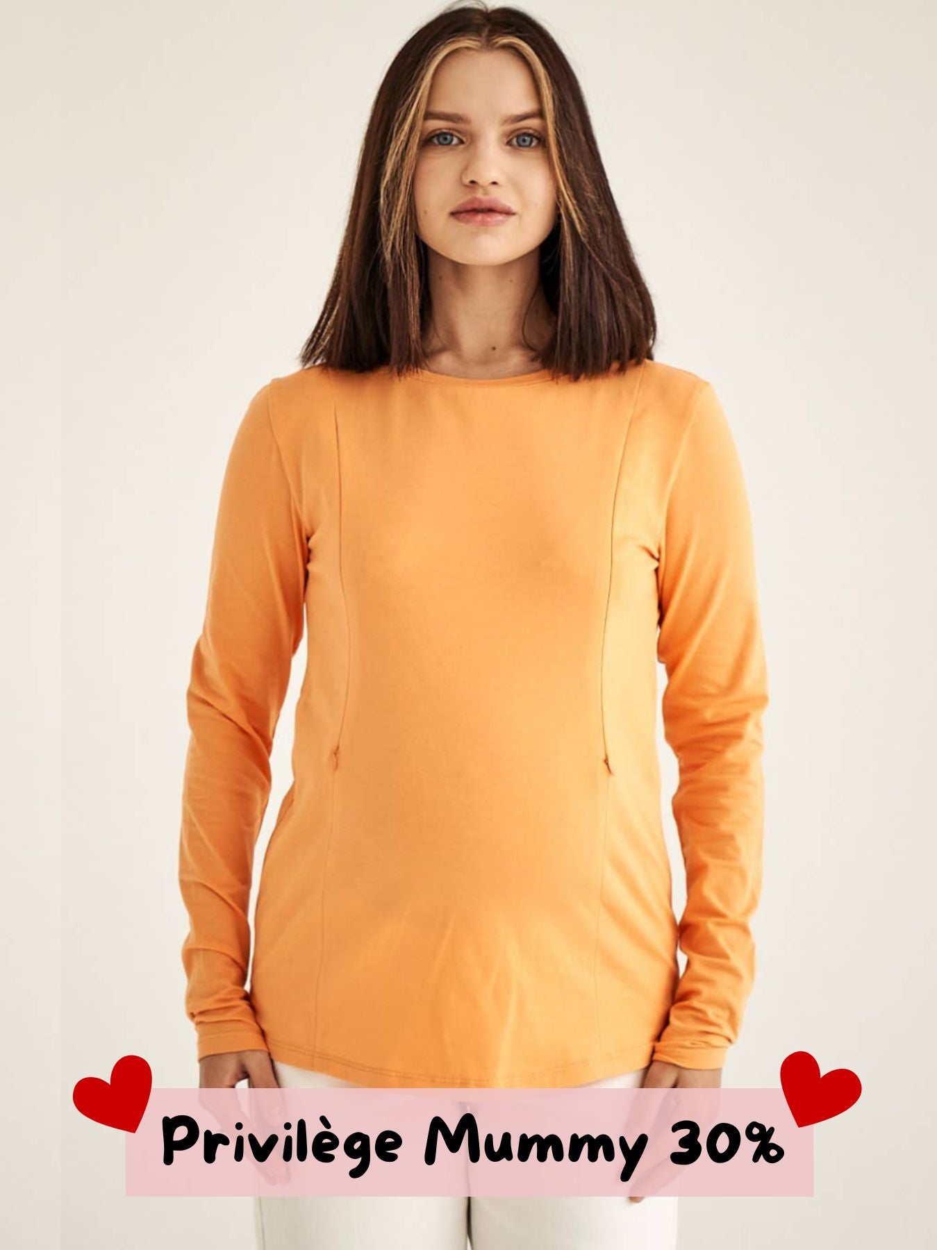 Blouse en coton léger orangé