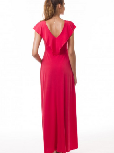 Lange geplooide formele jurk Coral