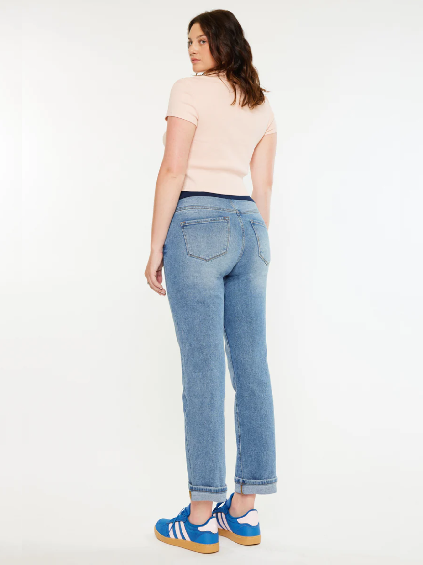 Jeans de grossesse boyfriend avec bandeau