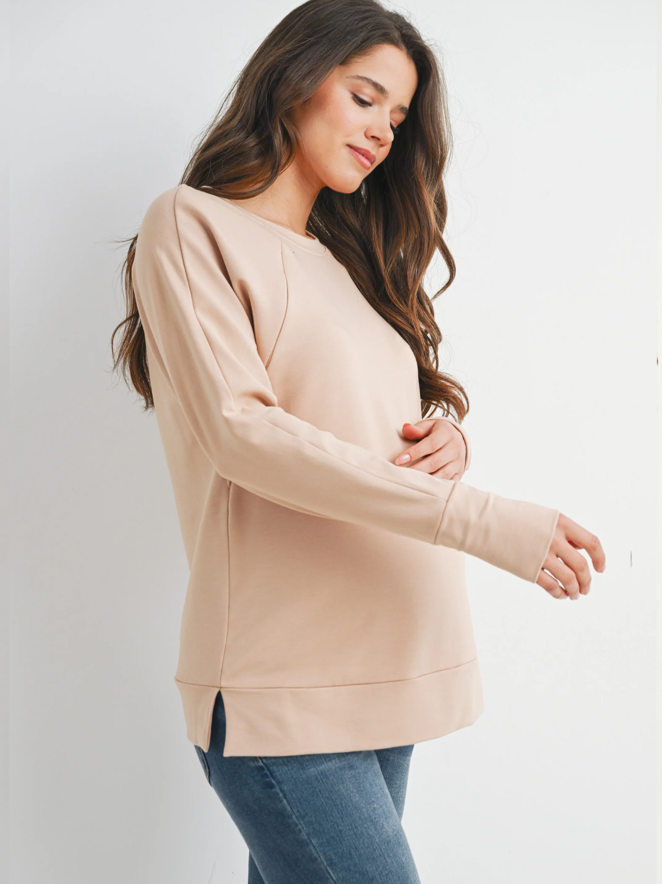 Sweat de grossesse avec fermetures éclairs latérales