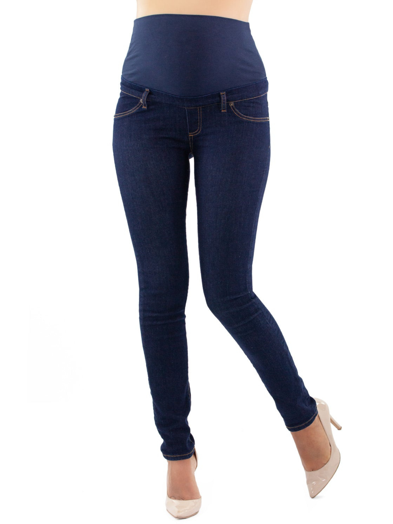 Jeans grossesse slim denim bleu foncé