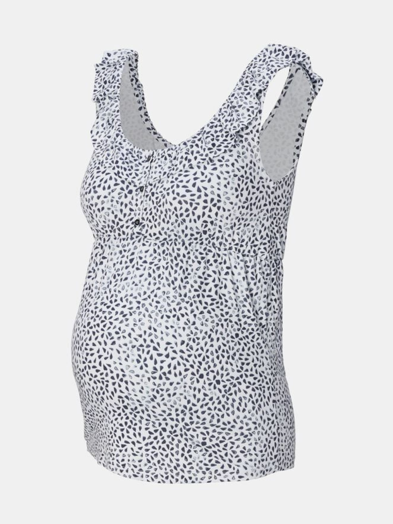 Maternity top with ruffles