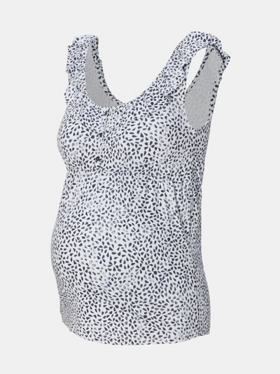 Maternity top with ruffles