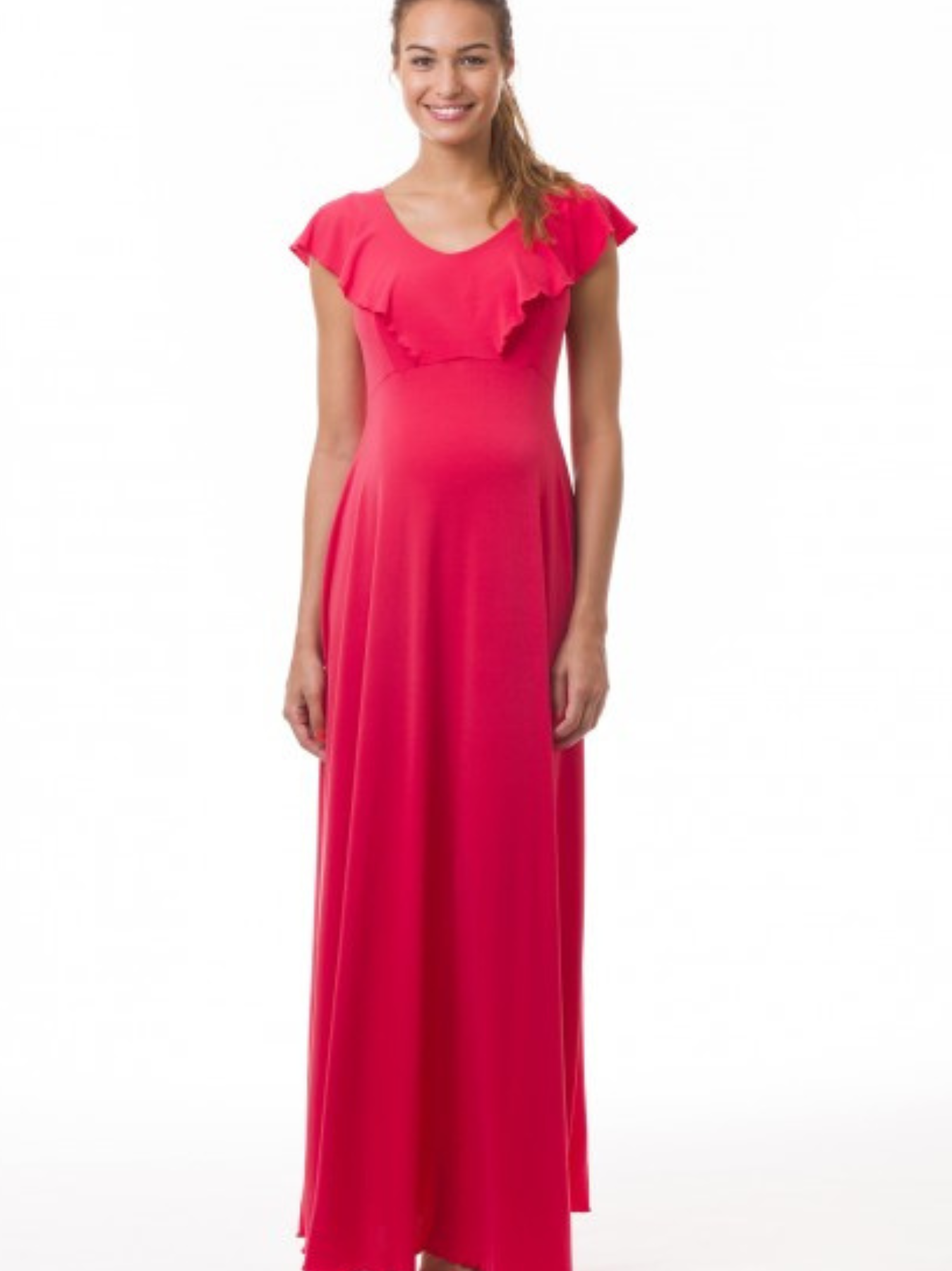 Lange geplooide formele jurk Coral