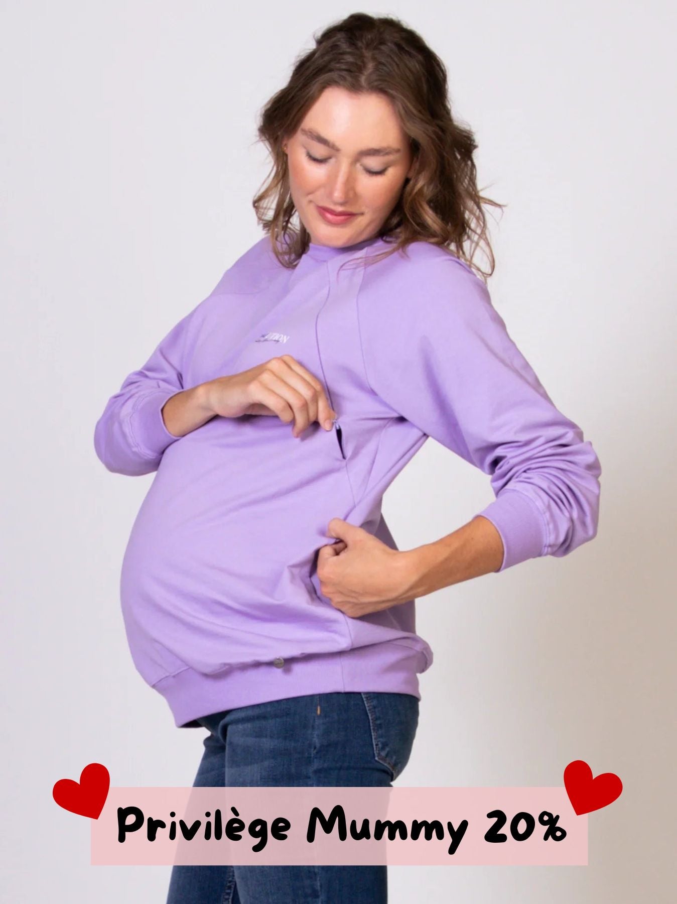 Sweater de maternité Revolution Lila
