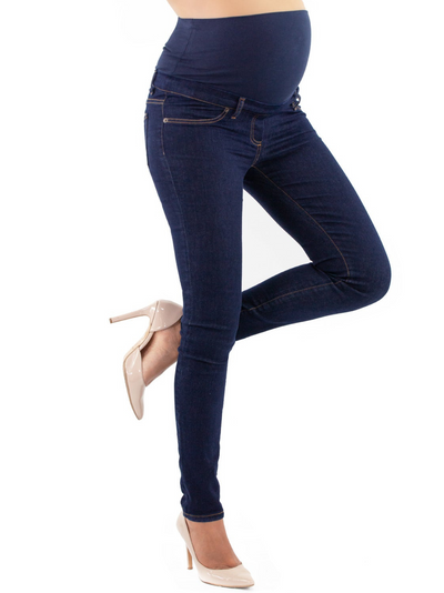 Jeans grossesse slim denim bleu foncé