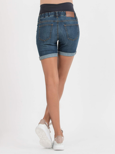 Attesa blauwe denim zwangerschapsshort