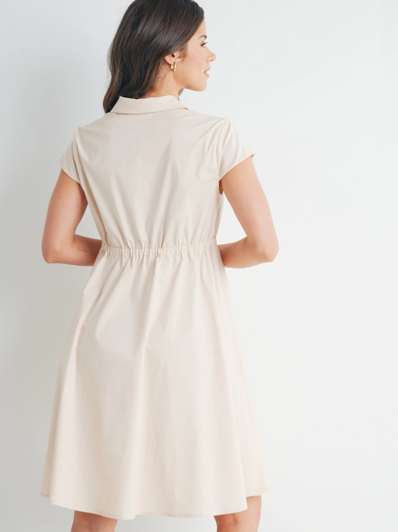 Robe chemise de maternité boutonnée