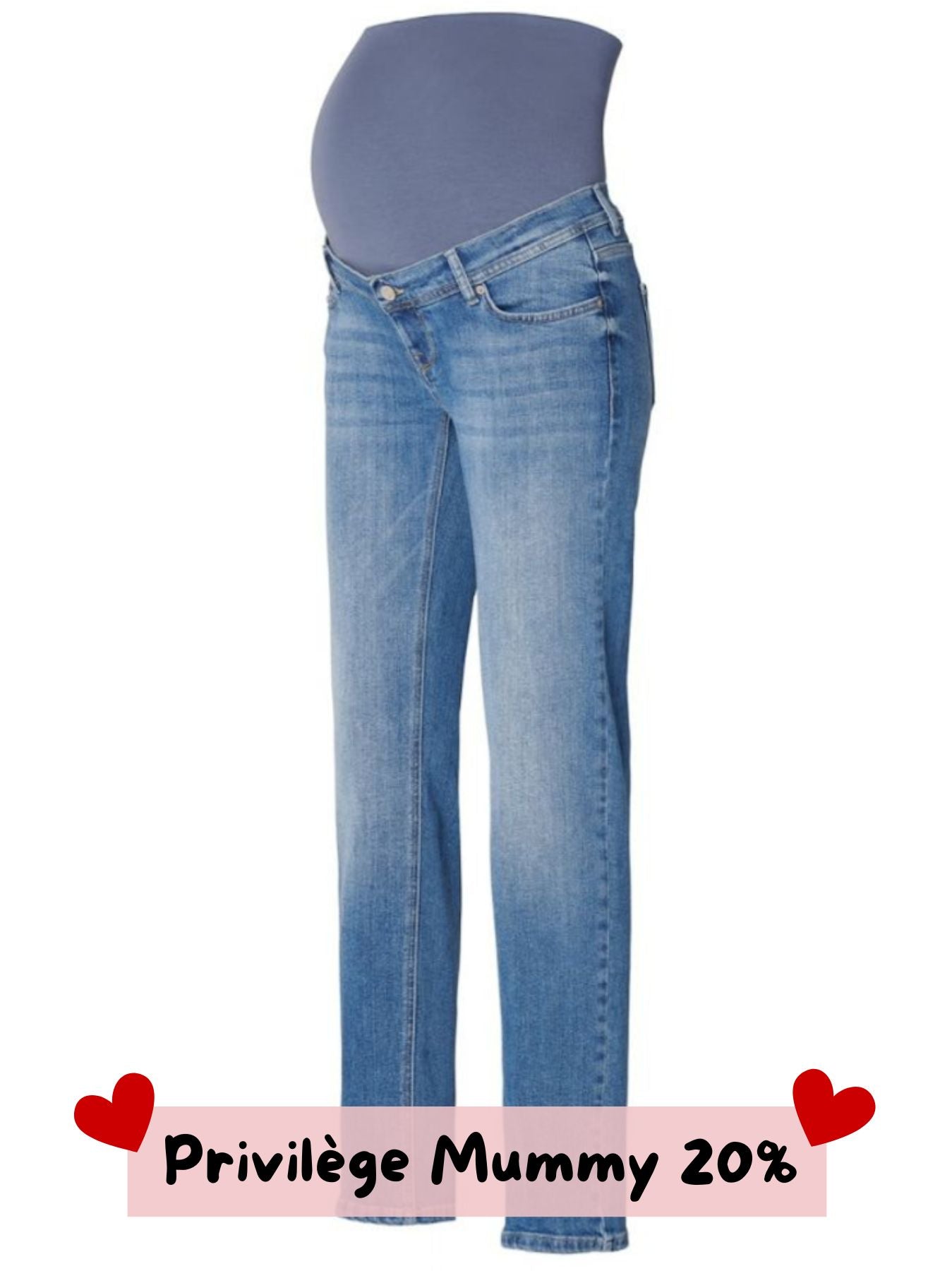 Jeans de grossesse droit vintage bleu
