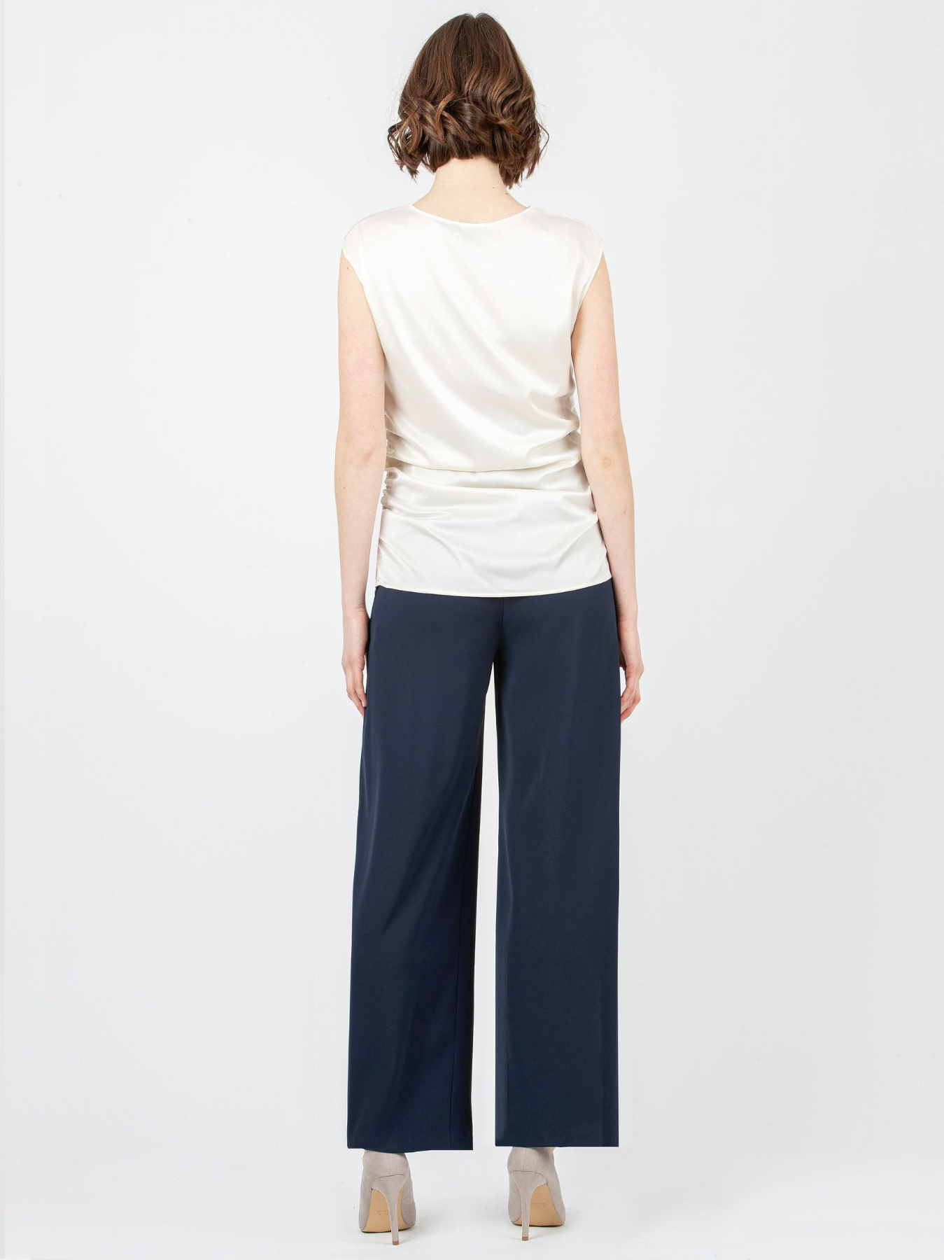 Elegante champagne zwangerschapsblouse
