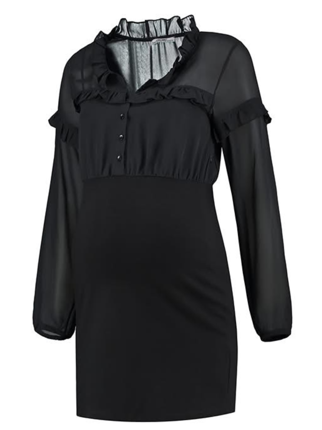 Robe grossesse noire avec transparence