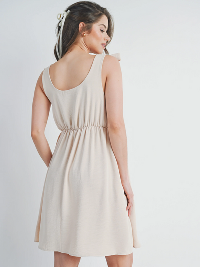 Robe de maternité fluide beige