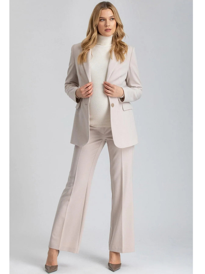 Pantalon de grossesse habillé large Beige