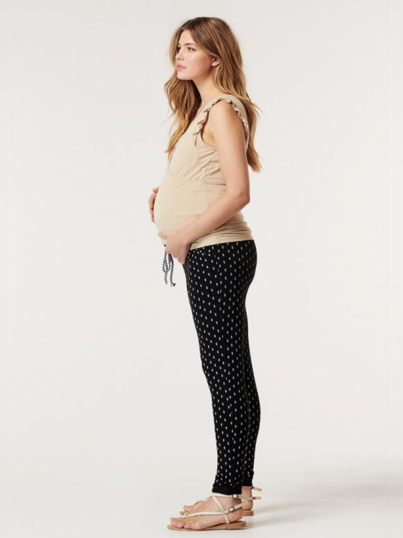 Pantalon casual de grossesse à motifs