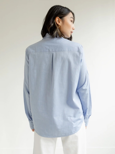 Chemise d’allaitement Oxford Bleu Ciel