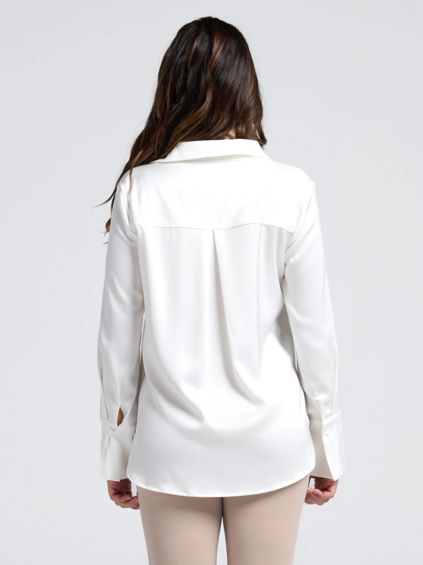 Chemisier chic de maternité Satin Blanc