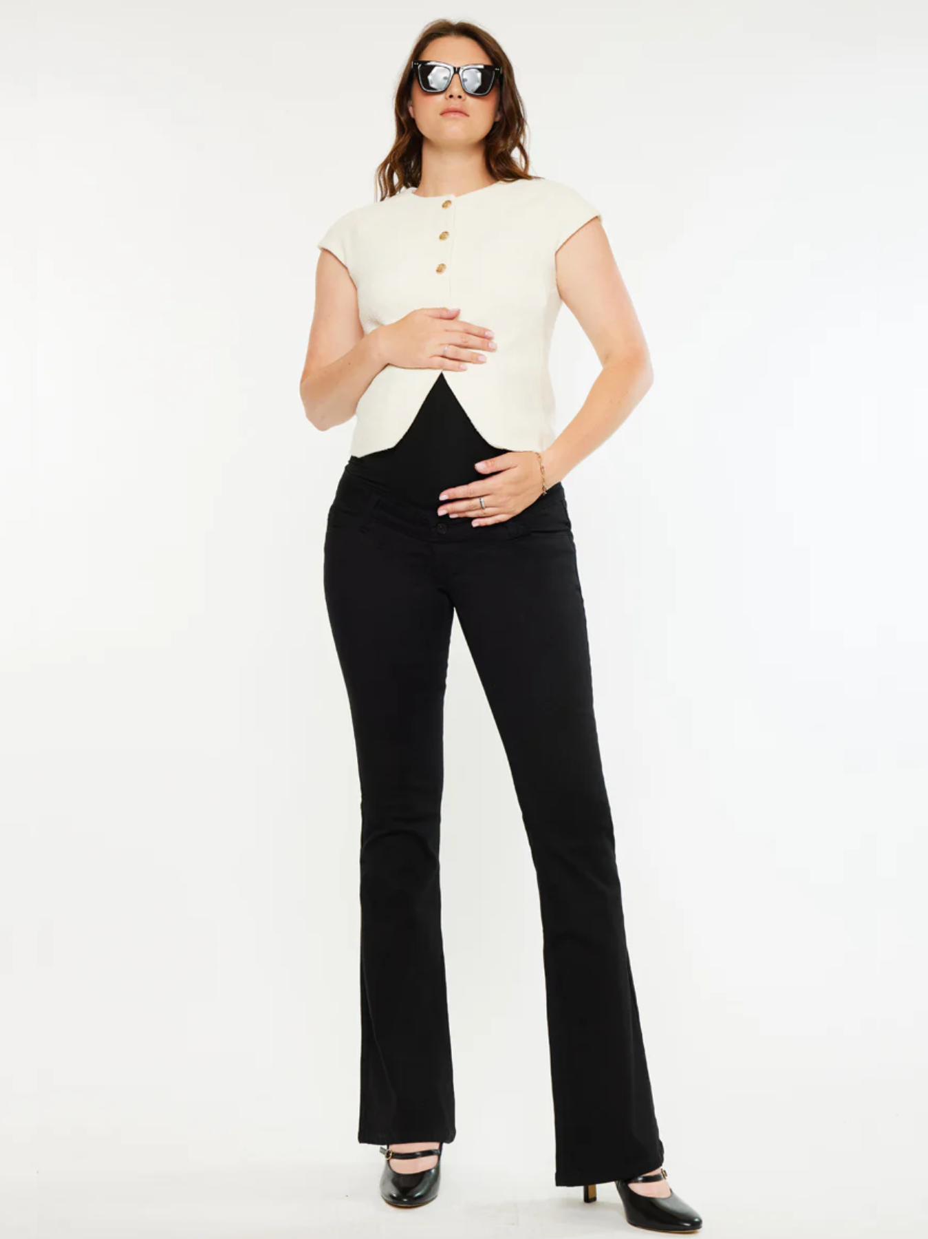 Jeans de grossesse bootcut Noir