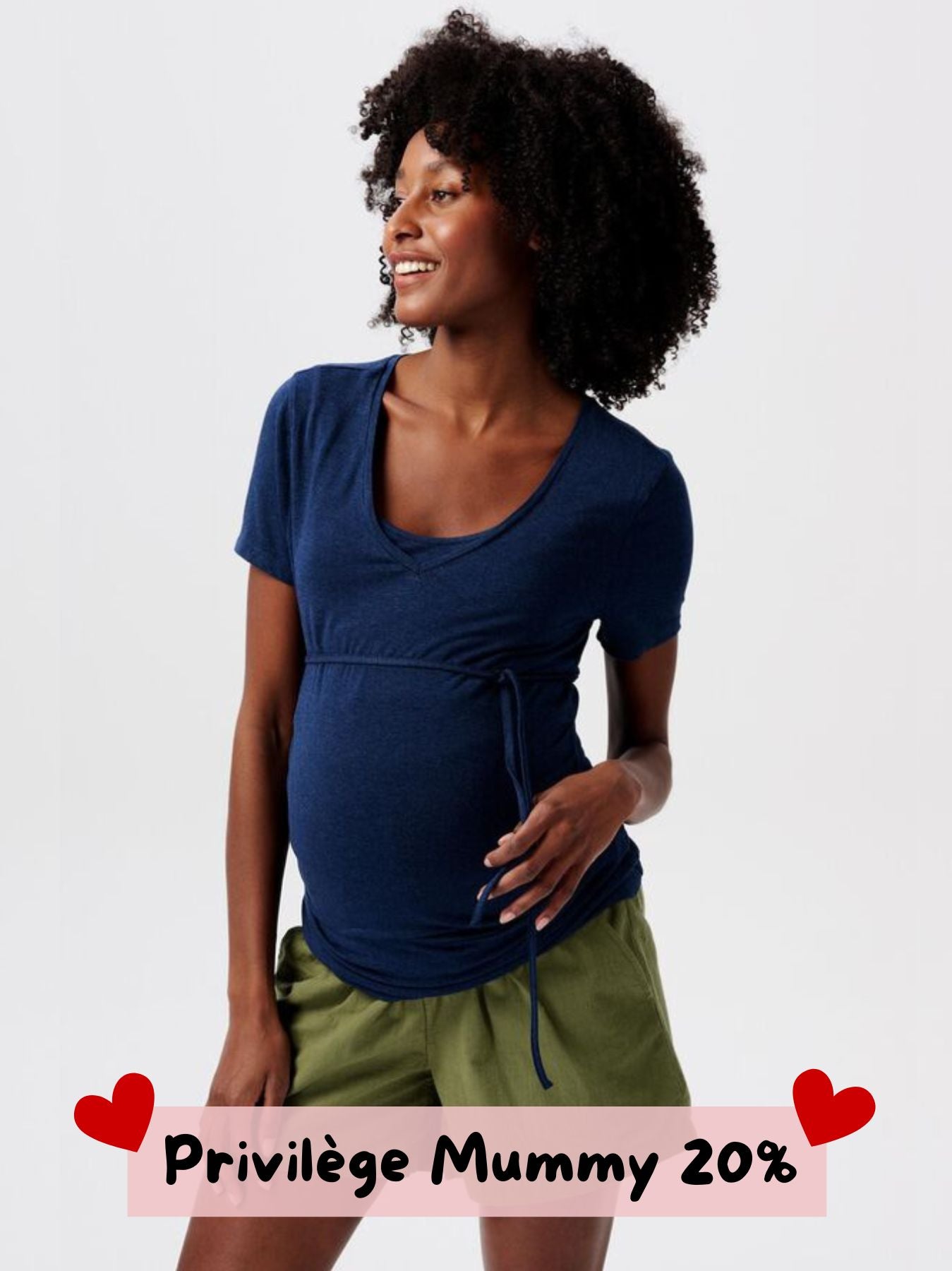 T-shirt essentiel grossesse et allaitement Navy