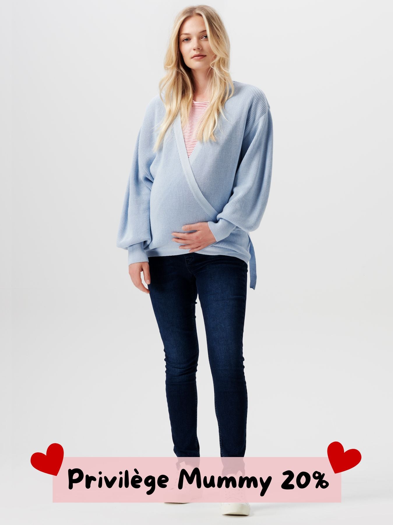 Gilet de grossesse bleu ciel