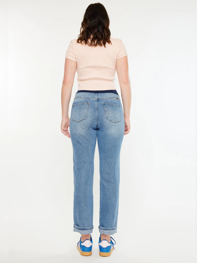 Jeans de grossesse boyfriend avec bandeau