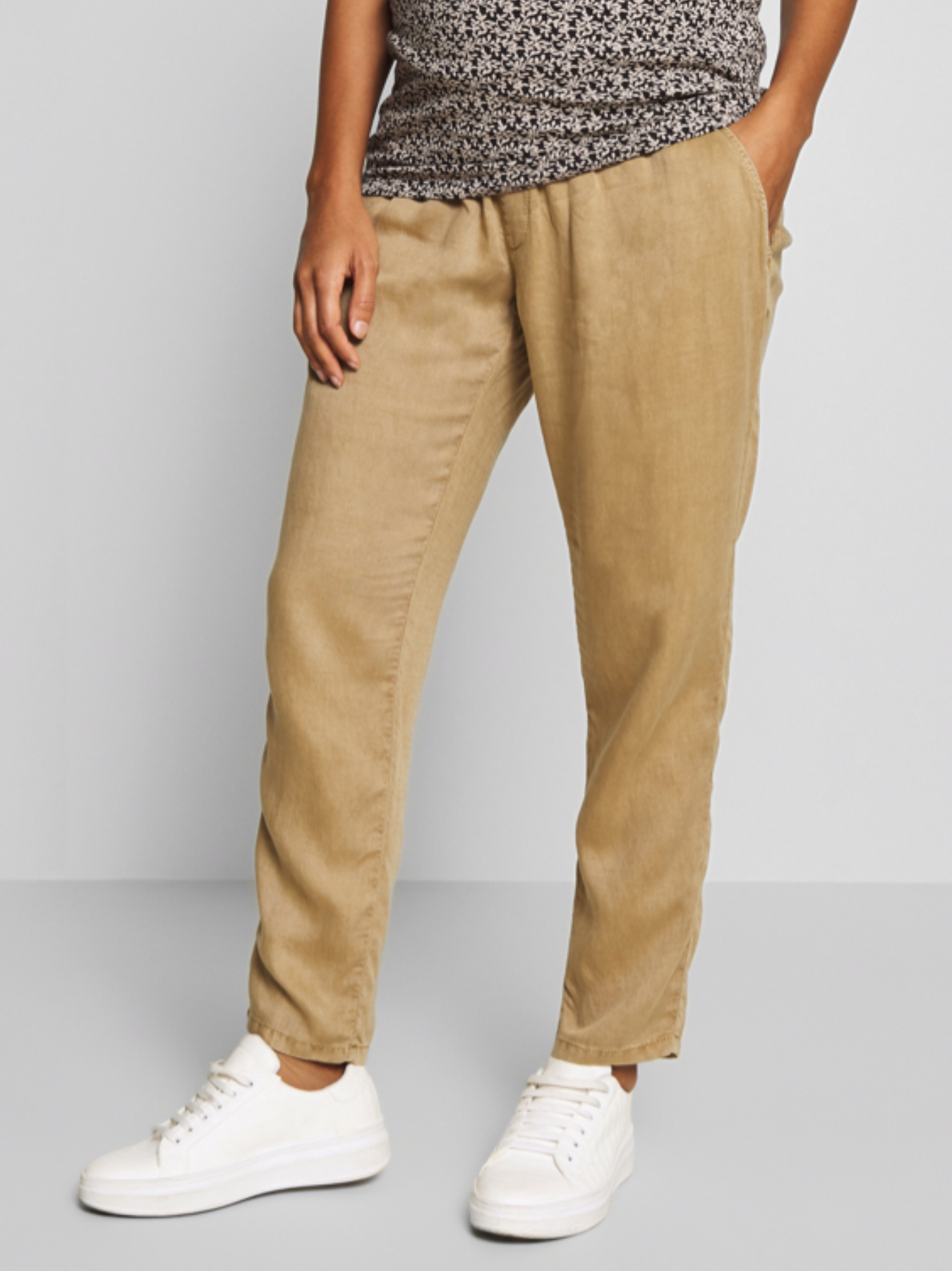 Pantalon de grossesse fluide Beige