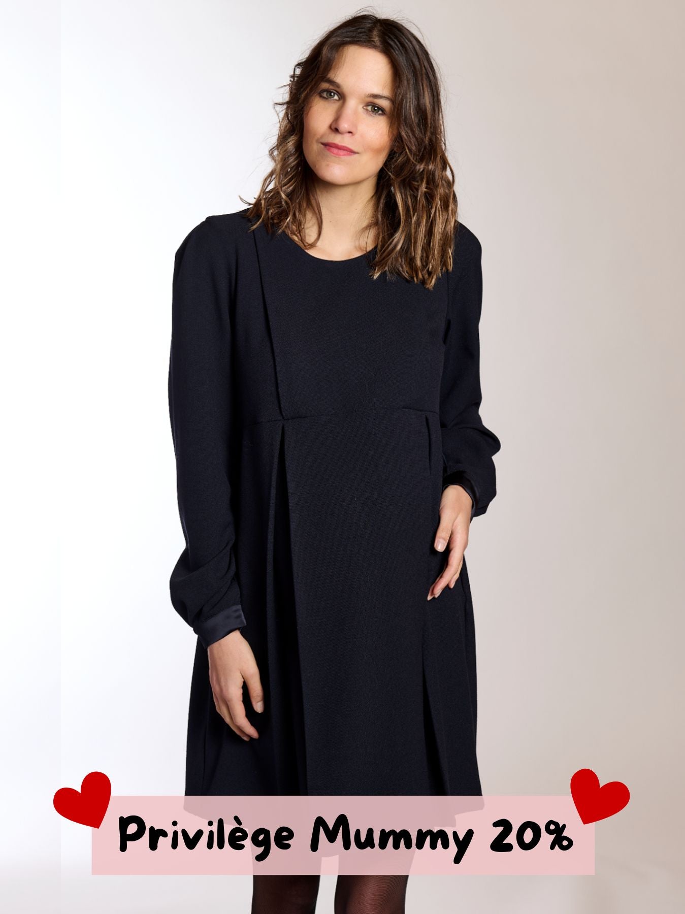 Robe de maternité Yseult Marine