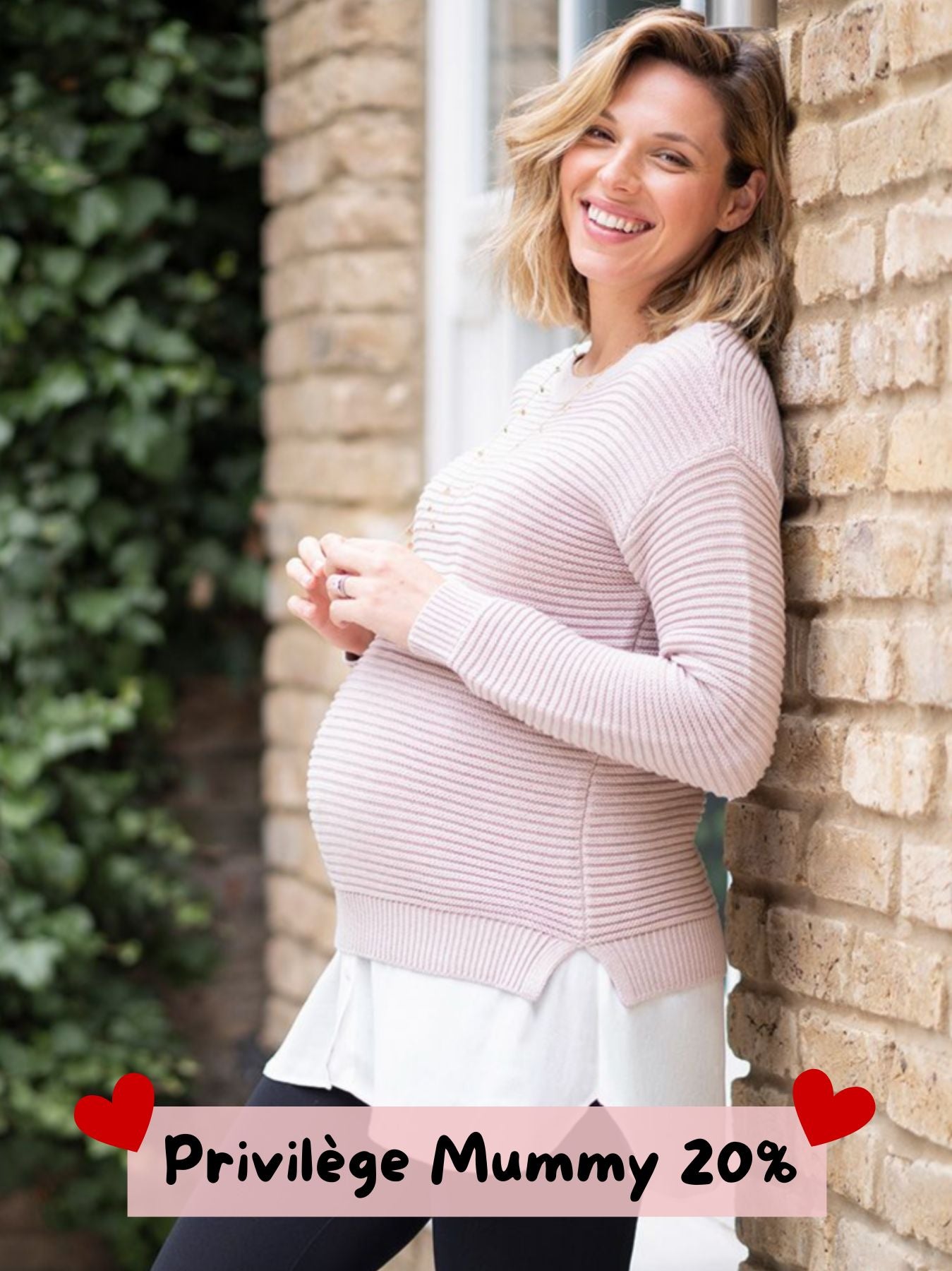 Pull chemise grossesse et allaitement Blush