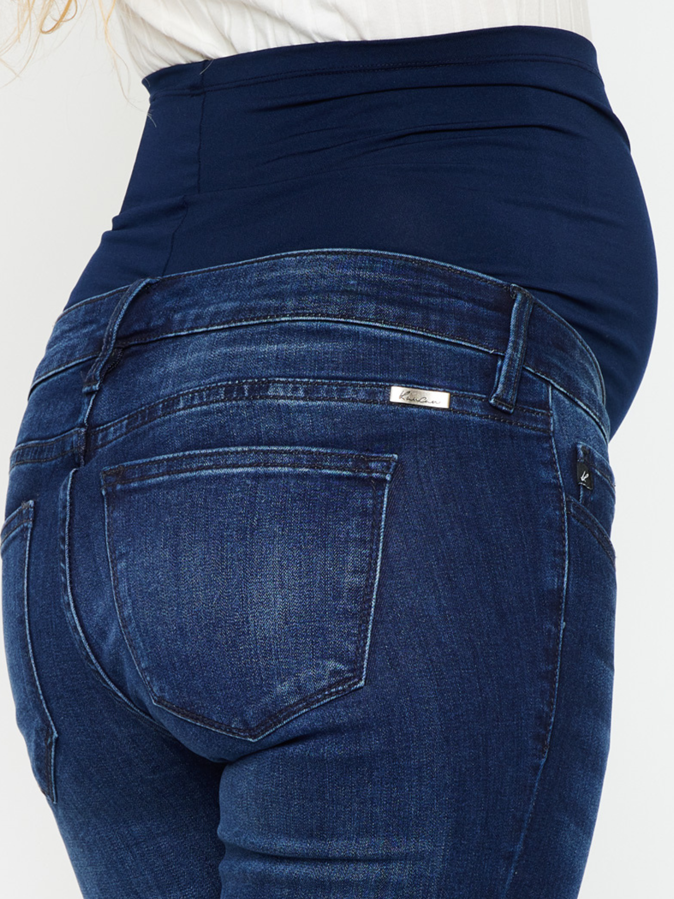 Dark denim maternity jeans