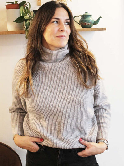 Pull d’allaitement mama en laine mérinos Gris