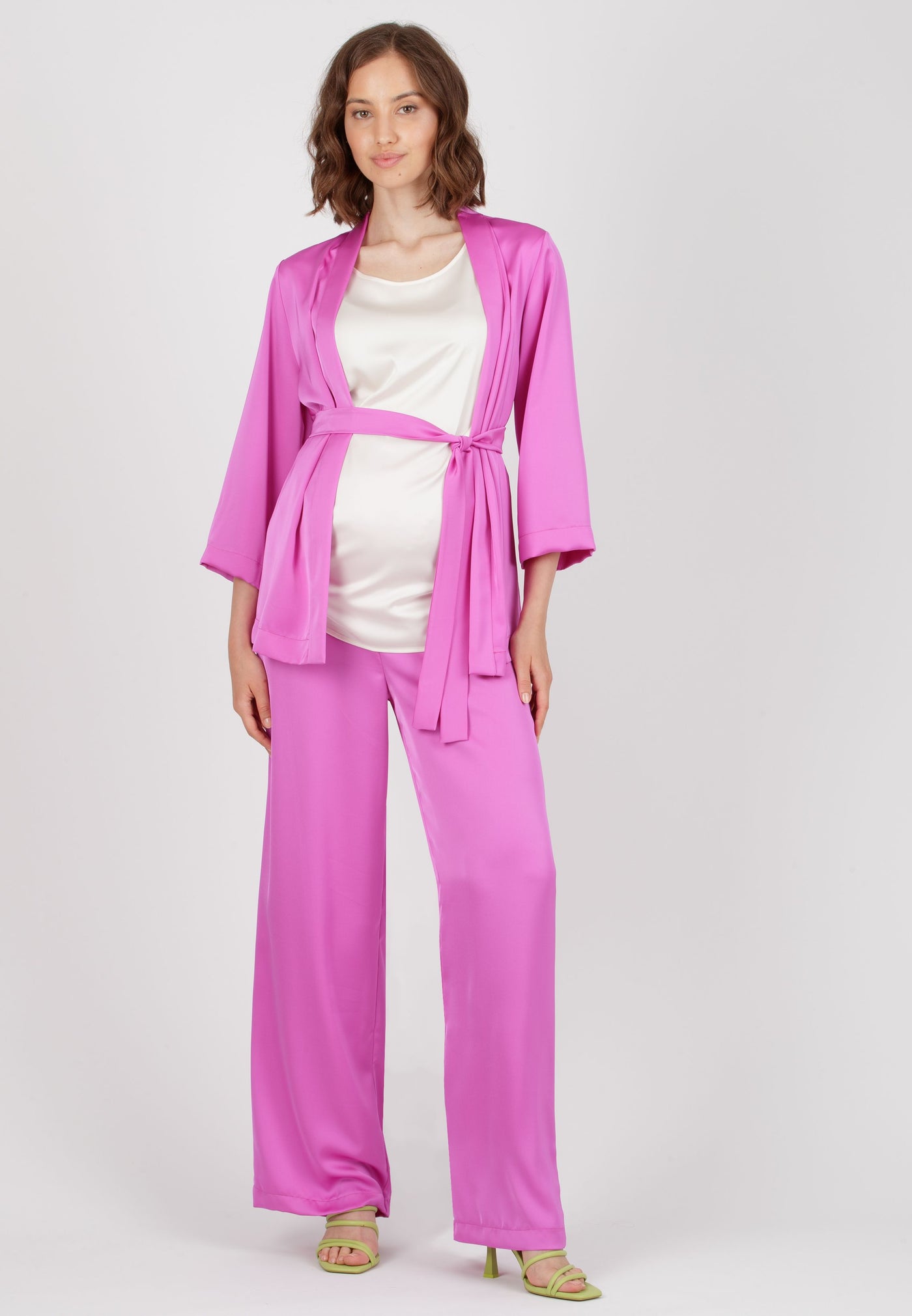 Elegante champagne zwangerschapsblouse