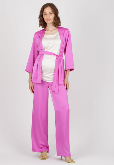 Elegante champagne zwangerschapsblouse