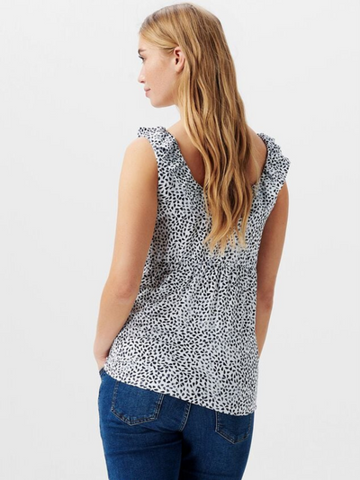 Maternity top with ruffles