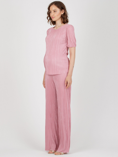 Pantalon palazzo de grossesse Rose AURA