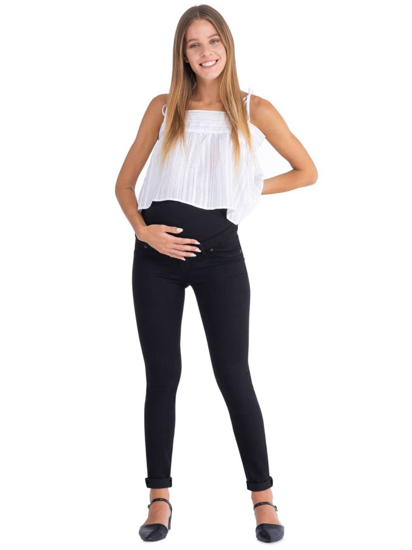 Basic Black Slim Maternity Jeans