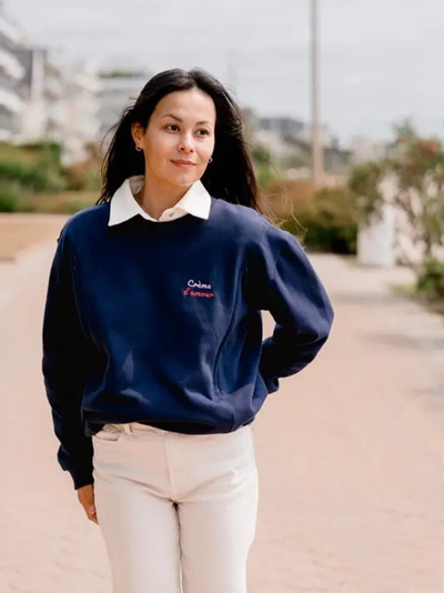 Sweat de grossesse avec zips Marine Creme d'amour
