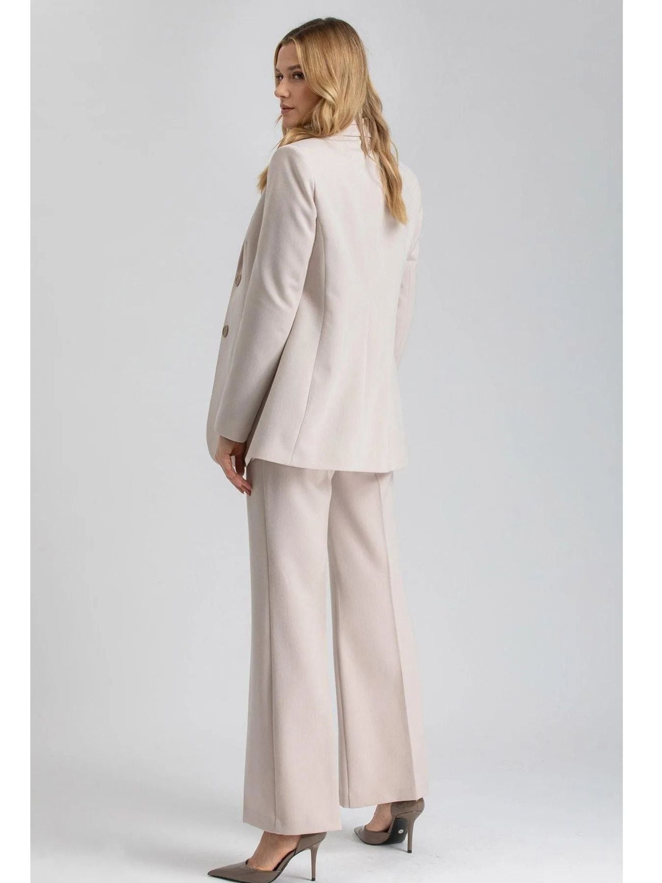 Pantalon de grossesse habillé large Beige