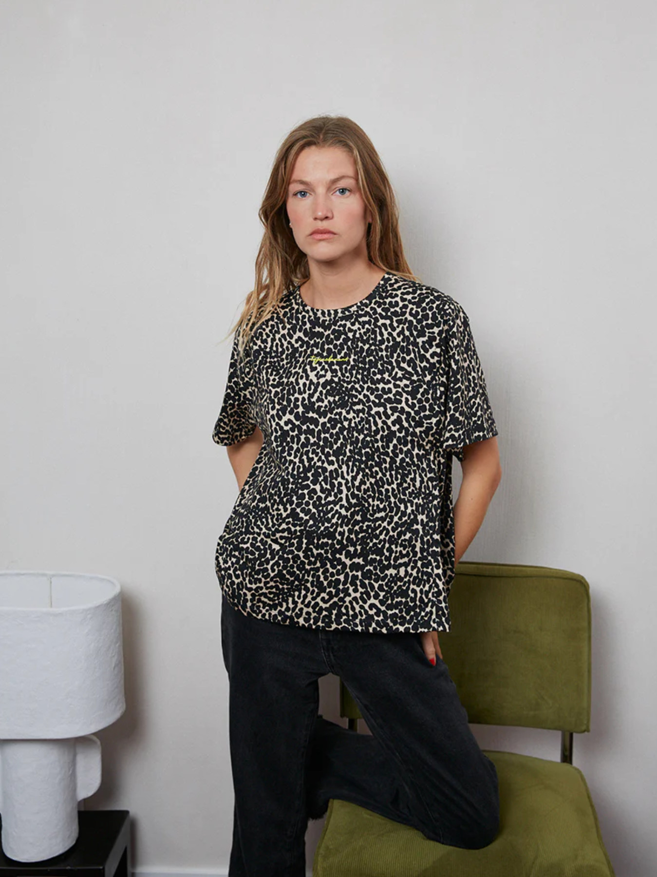 Oversized luipaard t-shirt