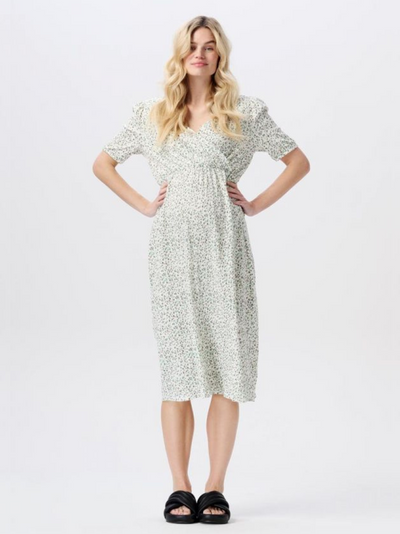 Floral cotton maternity dress
