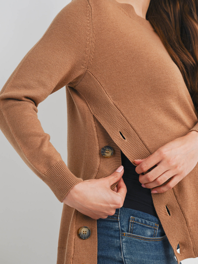 Pull de grossesse boutons Camel