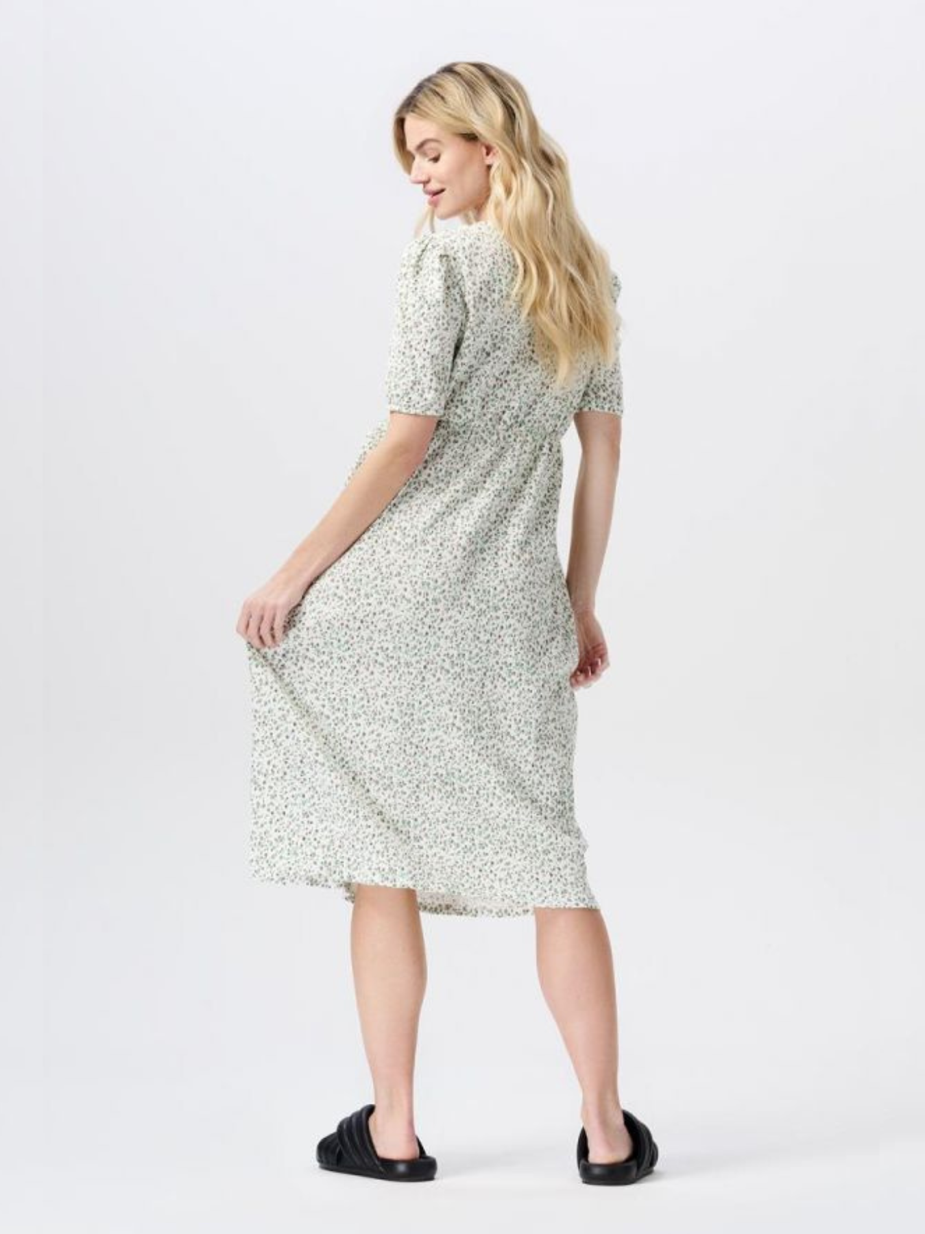 Robe de grossesse fleurie en coton