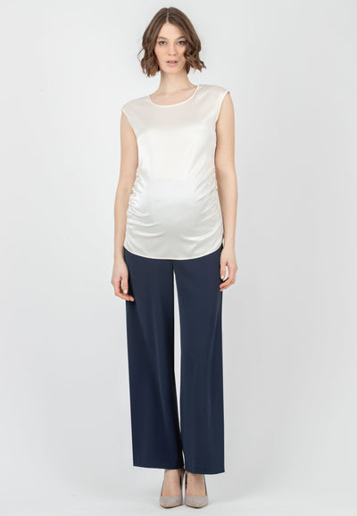 Elegante champagne zwangerschapsblouse