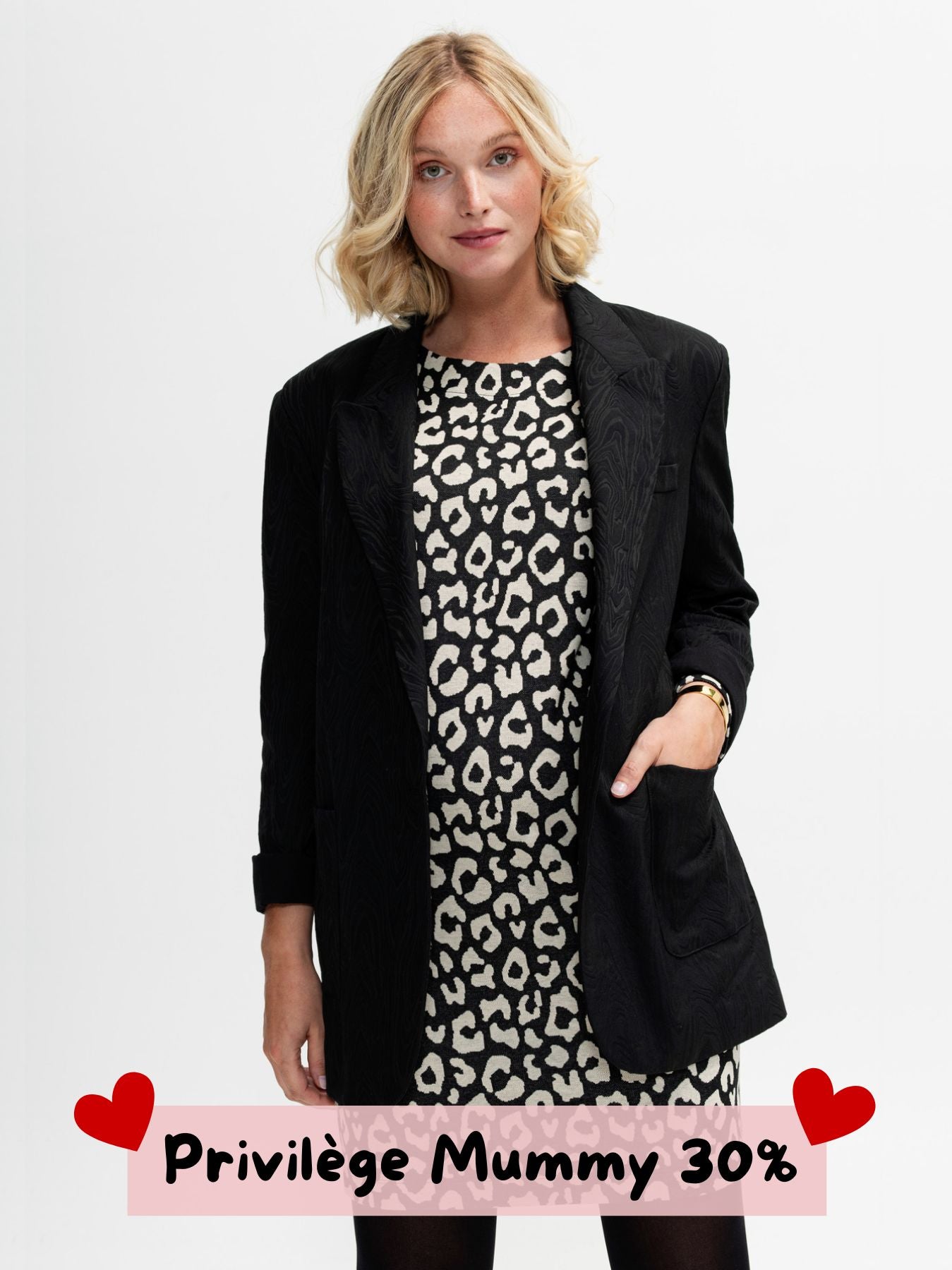 Robe de grossesse à motif léopard