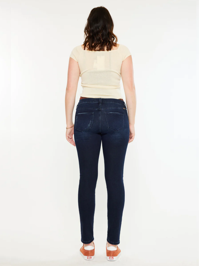 Jeans de grossesse skinny en denim foncé