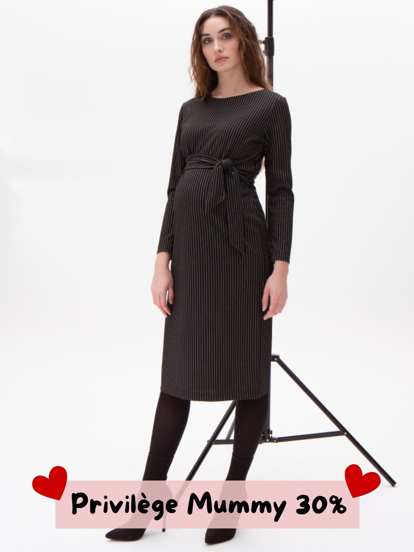 Robe élégante de grossesse lignée