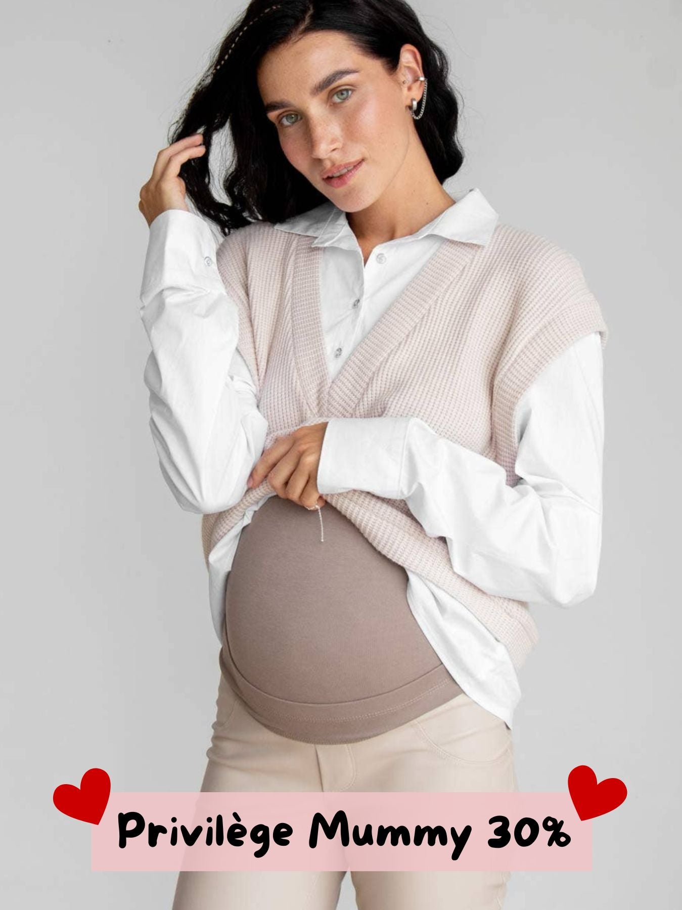 Legging de maternité en cuir écologique - Lacté