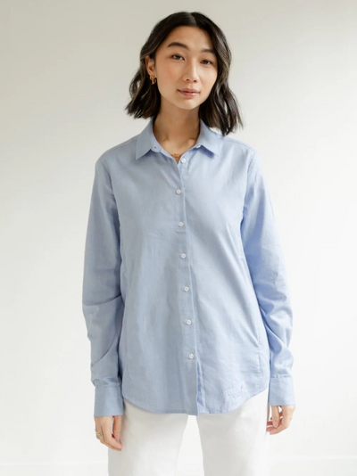 Chemise d’allaitement Oxford Bleu Ciel