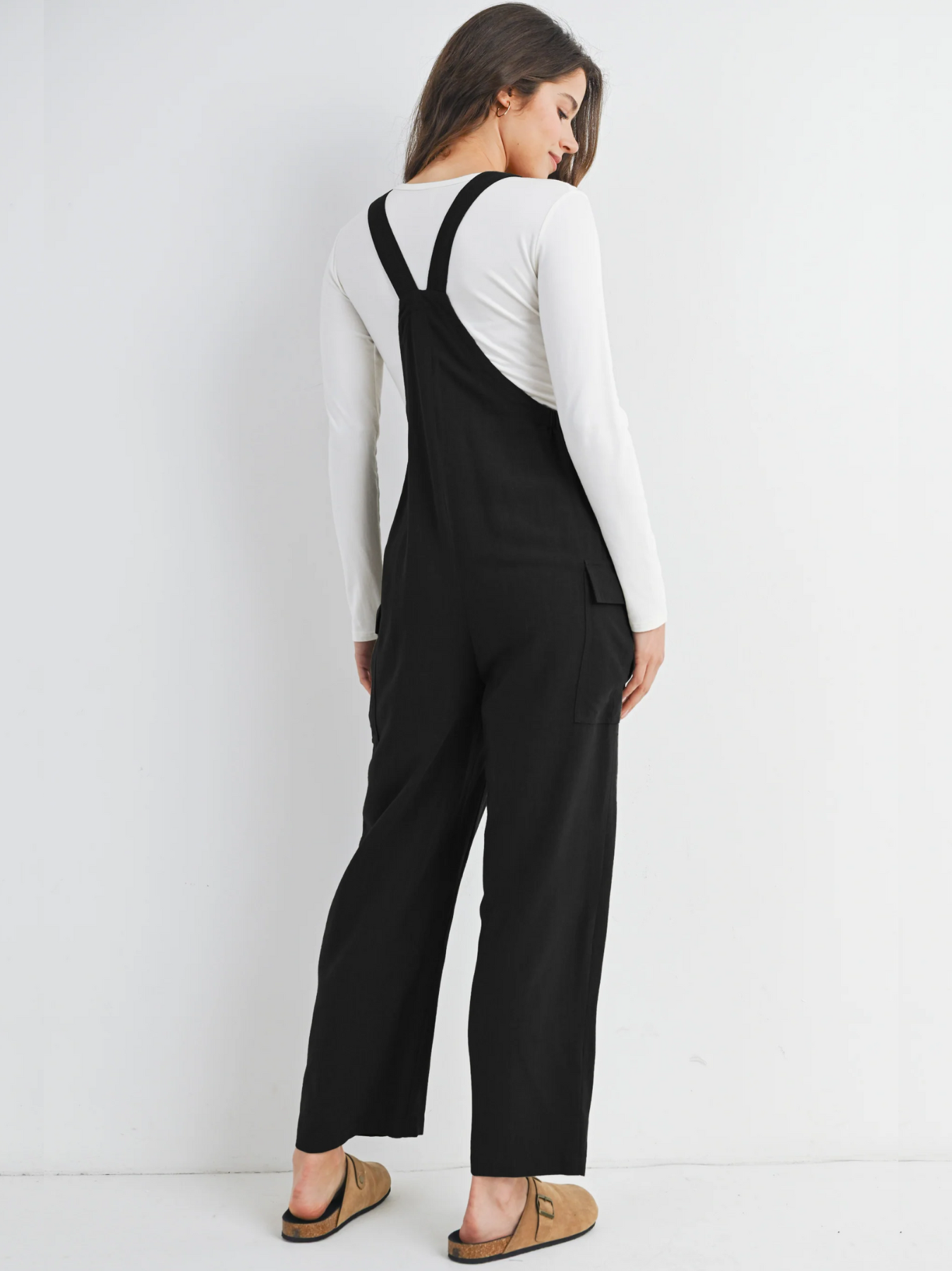 Salopette de maternité à jambe droite ajustable