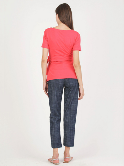 Karen Coral Bow zwangerschaps-T-shirt